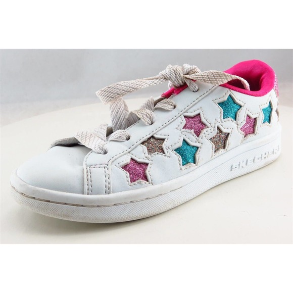 Skechers White Synthetic Athletic Toddler‎ Girls Sz 12.5 - Picture 1 of 7